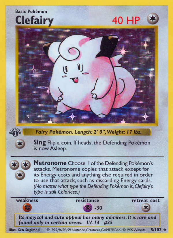 Clefairy 1st ed. 5/102