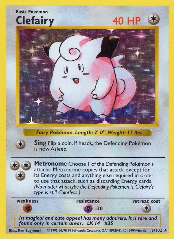 Clefairy Shadowless 5/102