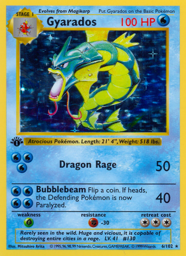 Gyarados 1st ed. 6/102
