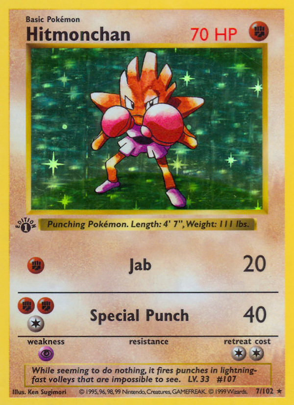 Hitmonchan 1st ed. 7/102