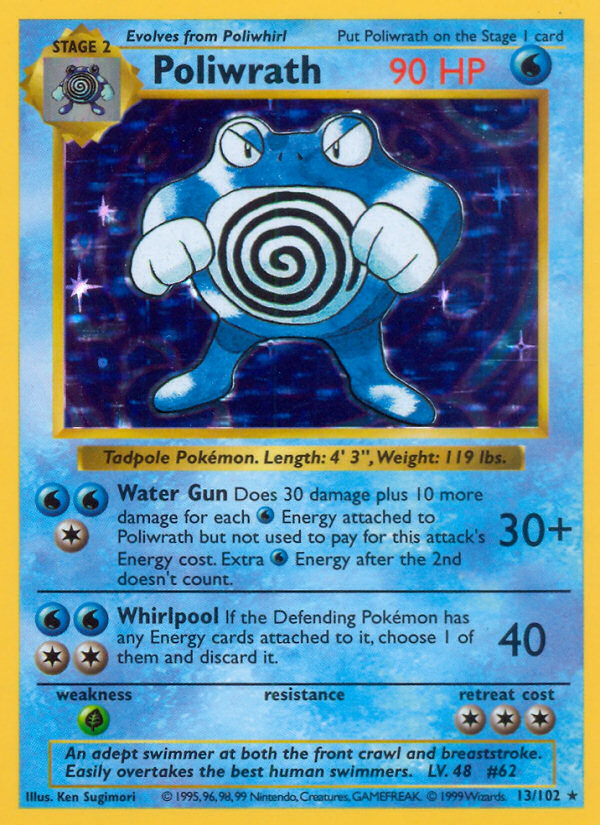 Poliwrath Shadowless 13/102