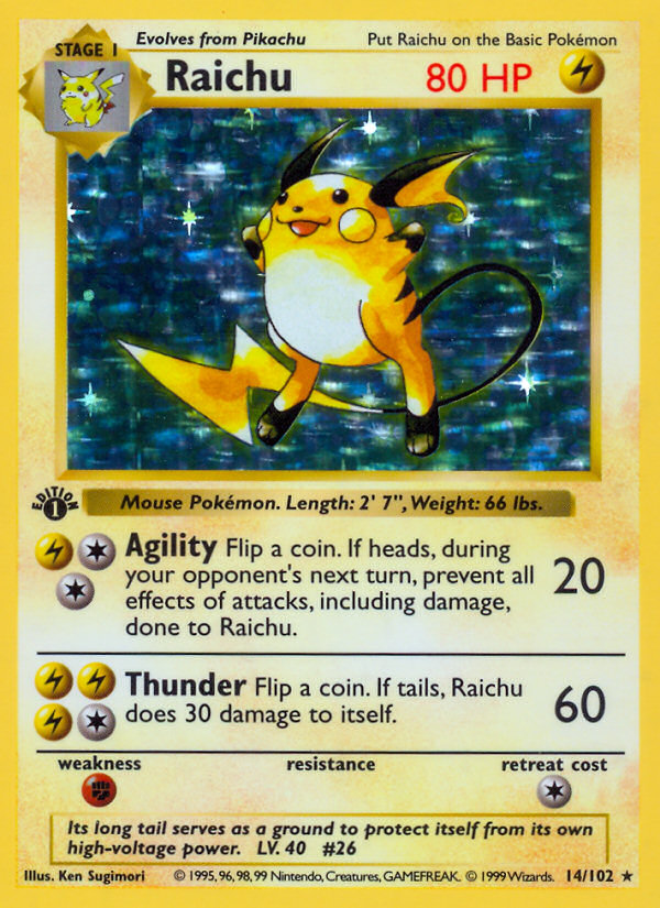 Raichu 1st ed. 14/102
