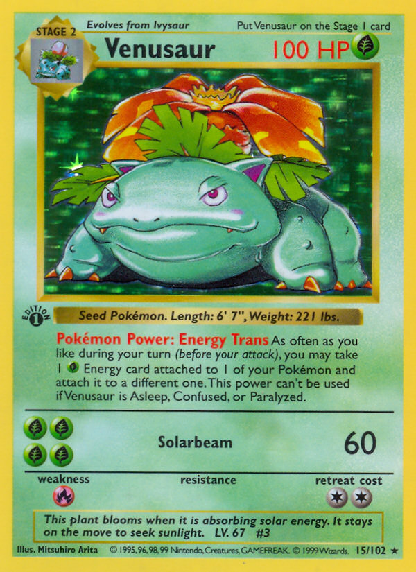 Venusaur 1st ed. 15/102