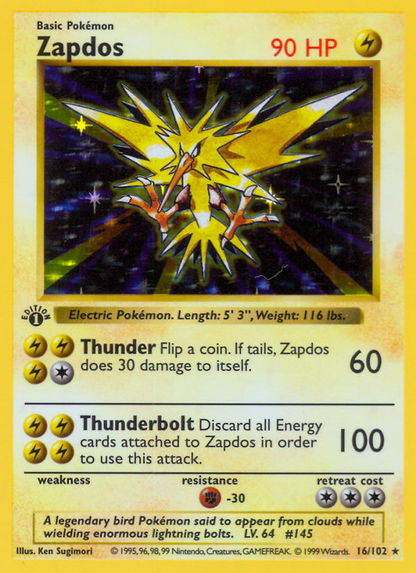 Zapdos 1st ed. 16/102
