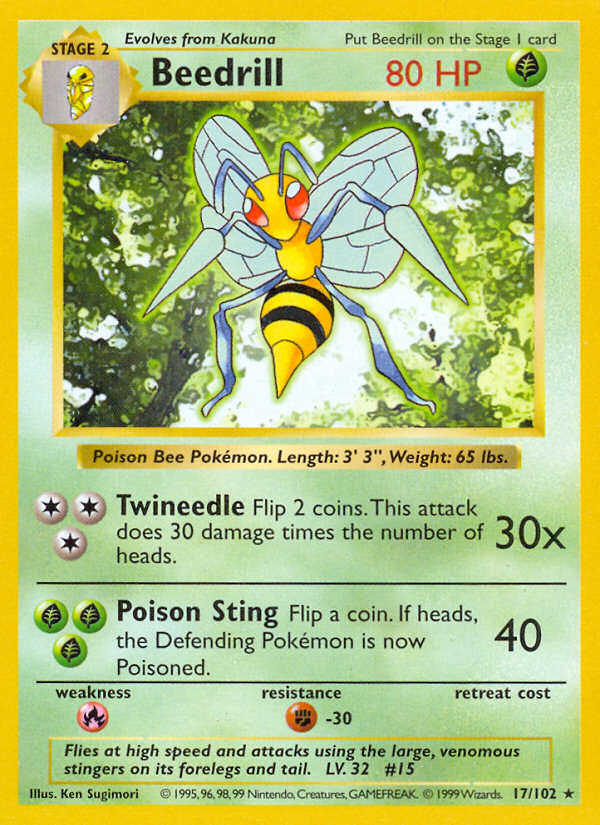 Beedrill Shadowless 17/102