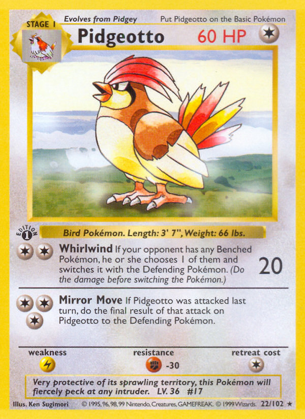 Pidgeotto 1st ed. 22/102