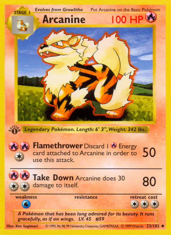 Arcanine 1st ed. 23/102