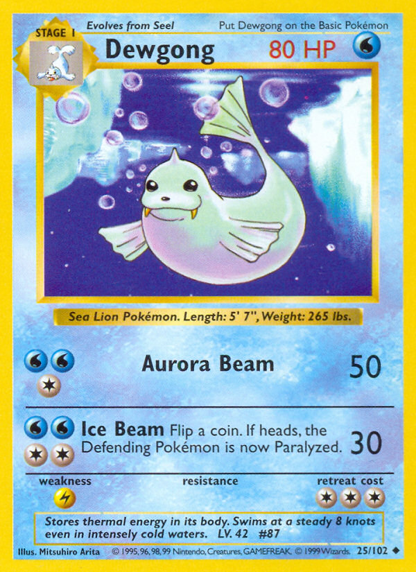 Dewgong Shadowless 25/102