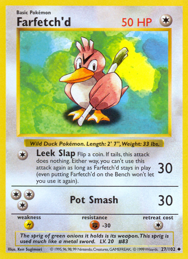 Farfetch'd Shadowless 27/102
