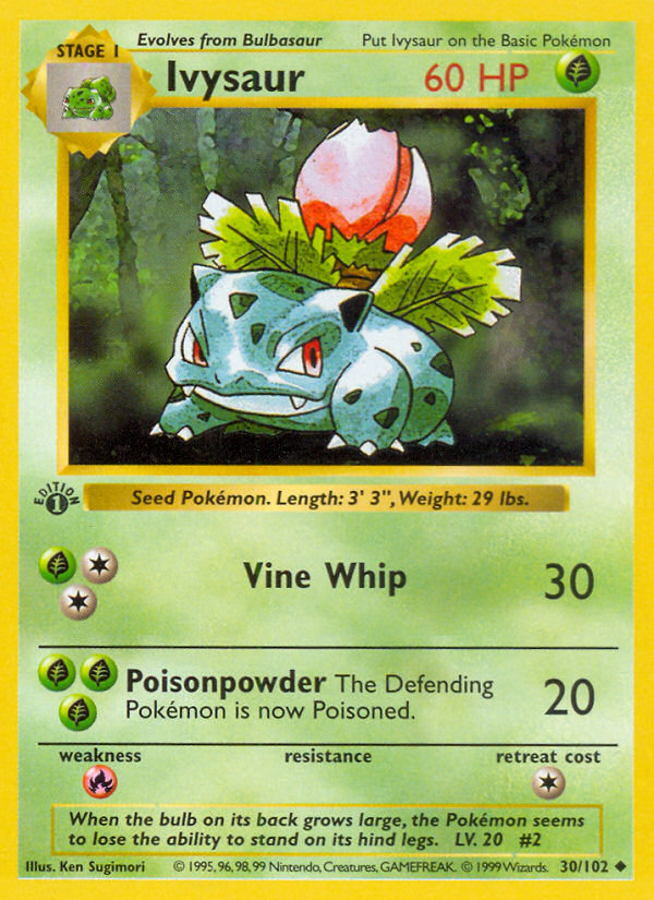 Ivysaur 1st ed. 30/102
