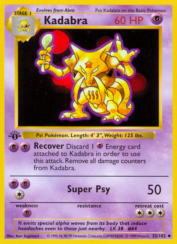 Kadabra 1st ed. 32/102