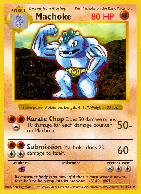 Machoke Shadowless 34/102
