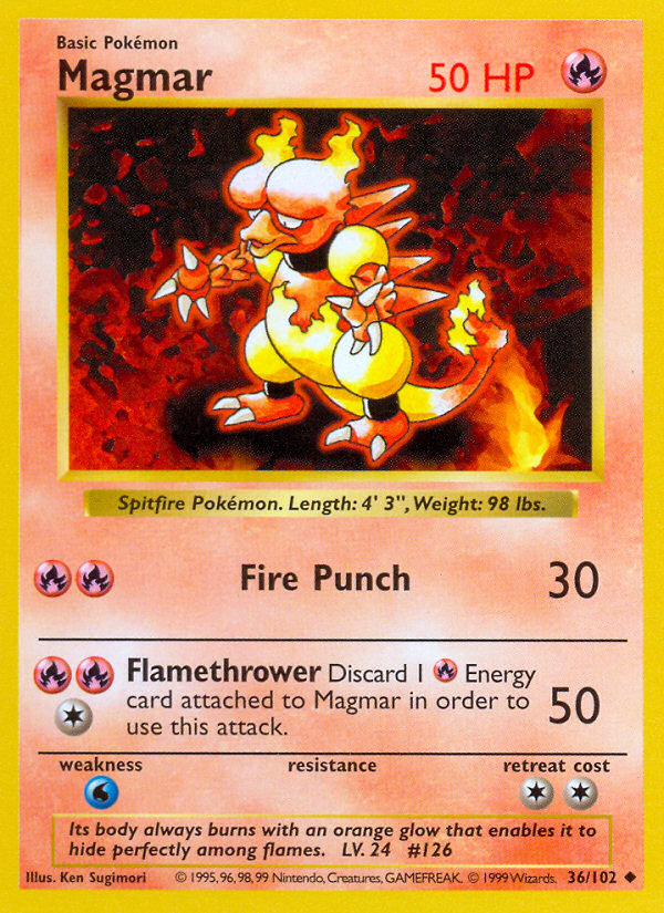 Magmar Shadowless 36/102