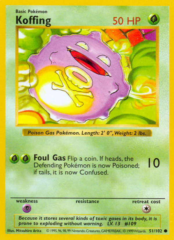 Koffing Shadowless 51/102