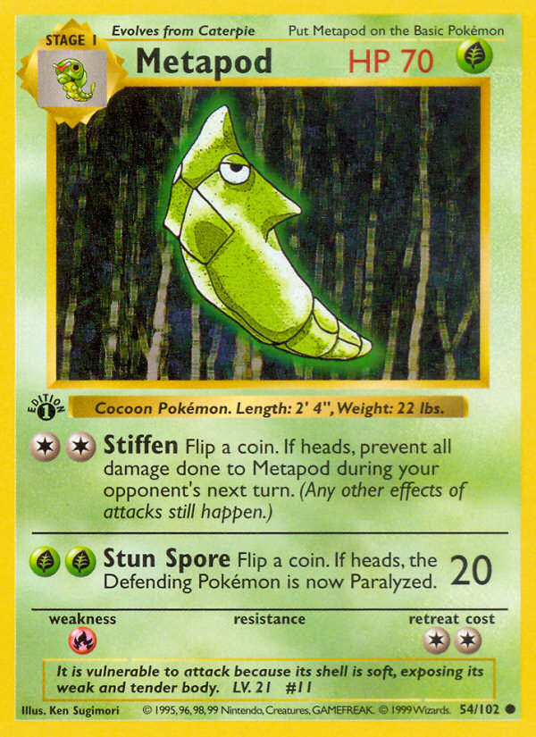 Metapod 1st ed. 54/102