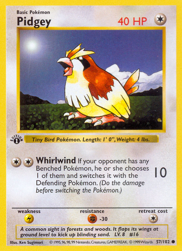 Pidgey 1st ed. 57/102