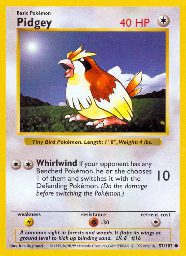 Pidgey Shadowless 57/102