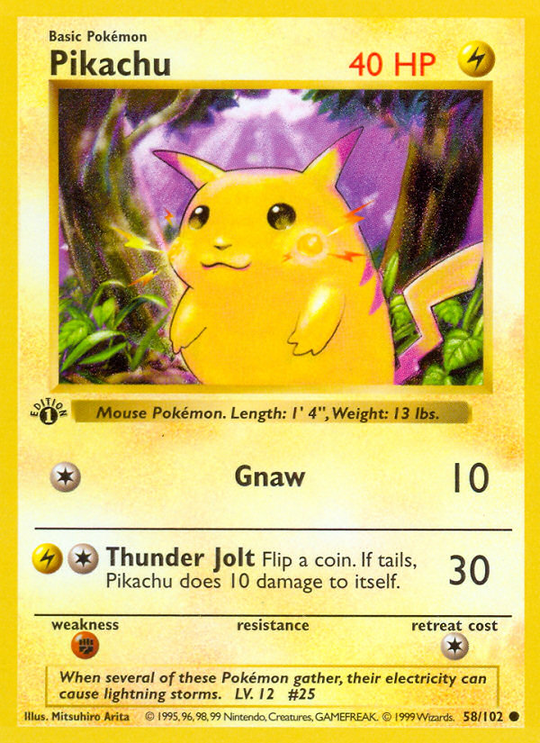 Pikachu 1st ed. 58/102