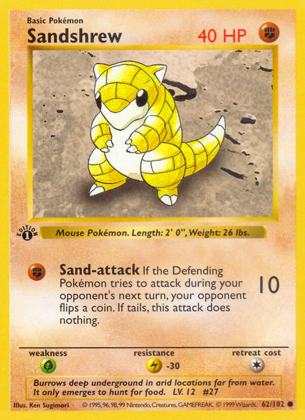 Sandshrew 1st ed. 62/102