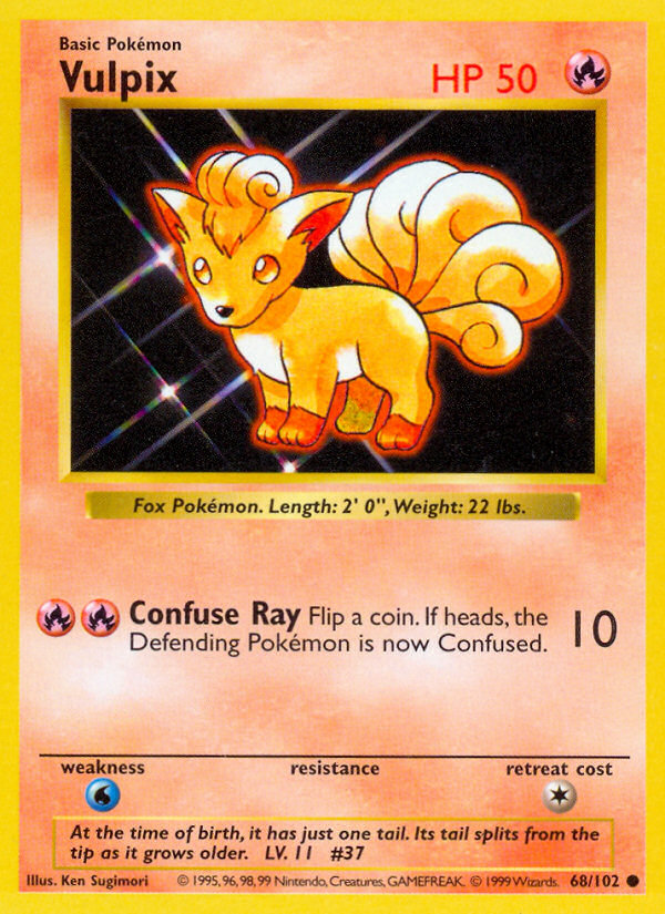 Vulpix Shadowless 68/102