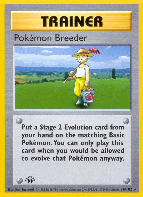 Pokémon Breeder 1st ed. 76/102