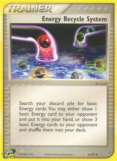Energy Recycle System 84/97