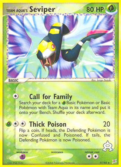 Team Aqua's Seviper 17/95 Reverse holo