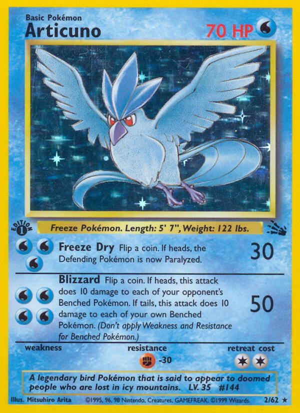 Articuno 1st ed. 2/62