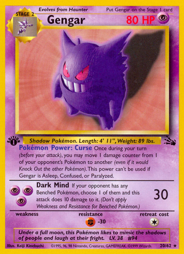 Gengar 1st ed. 20/62
