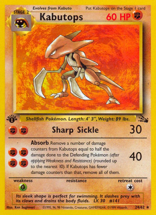 Kabutops 1st ed. 24/62