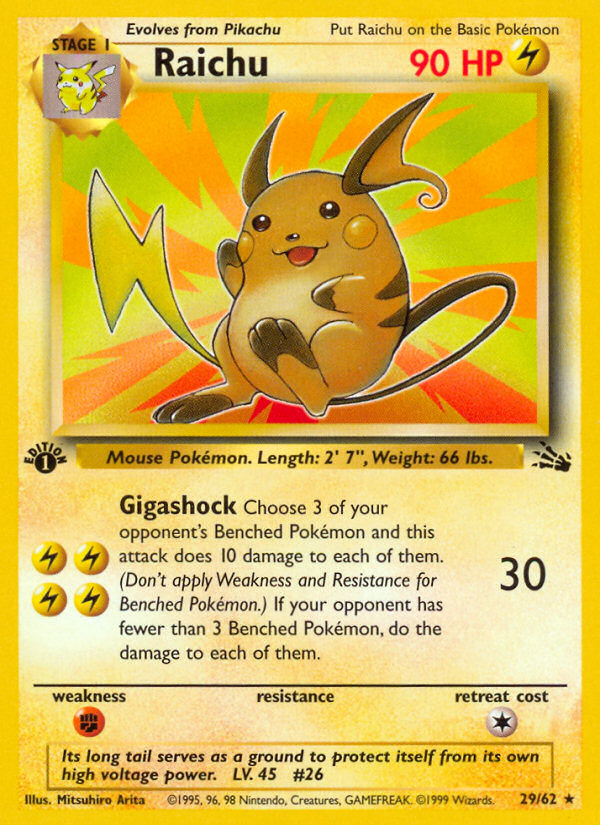 Raichu 1st ed. 29/62
