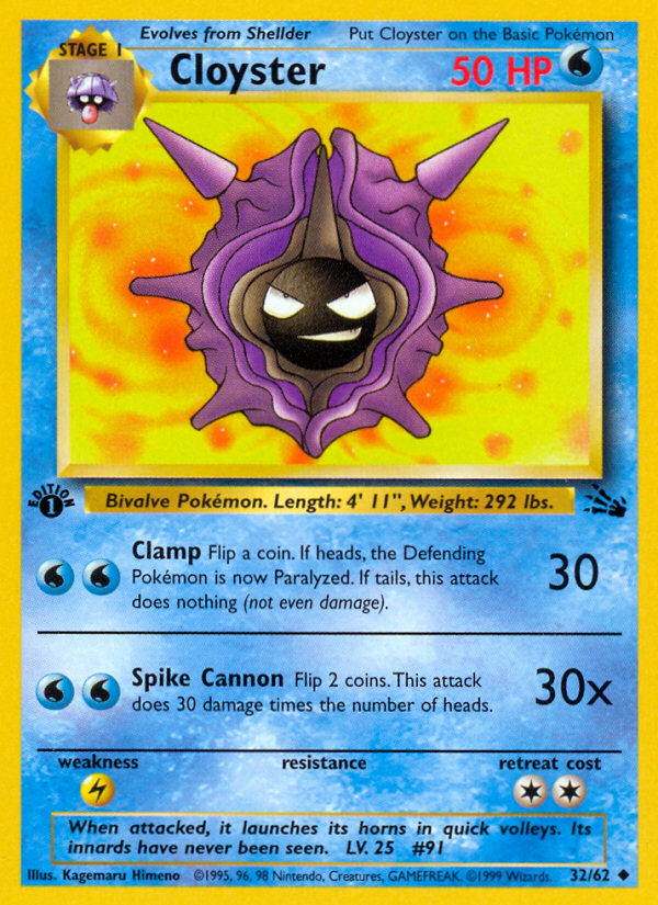 Cloyster 1st ed. 32/62
