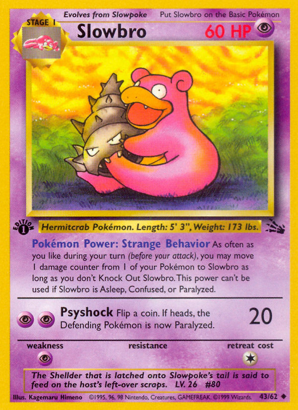 Slowbro 1st ed. 43/62