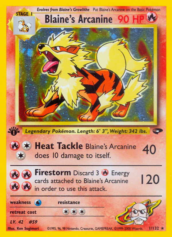 Blaine's Arcanine 1st ed. 1/132