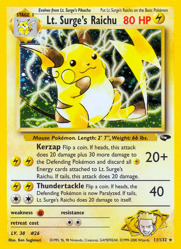 Lt. Surge's Raichu 11/132
