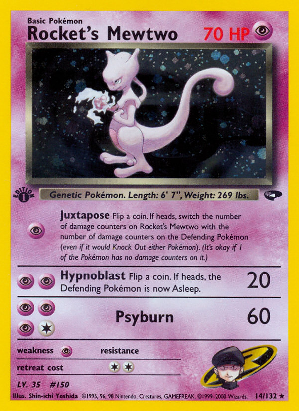 Rocket's Mewtwo 1st ed. 14/132