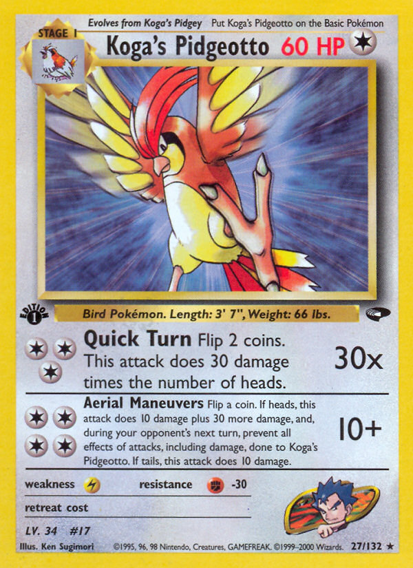 Koga's Pidgeotto 1st ed. 27/132