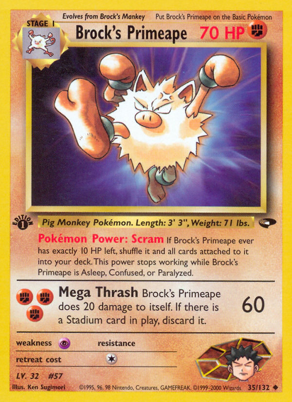 Brock's Primeape 1st ed. 35/132