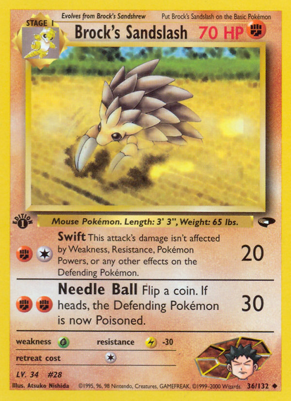 Brock's Sandslash 1st ed. 36/132