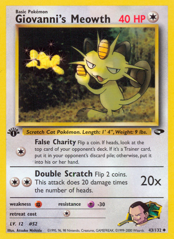Giovanni's Meowth 1st ed. 43/132