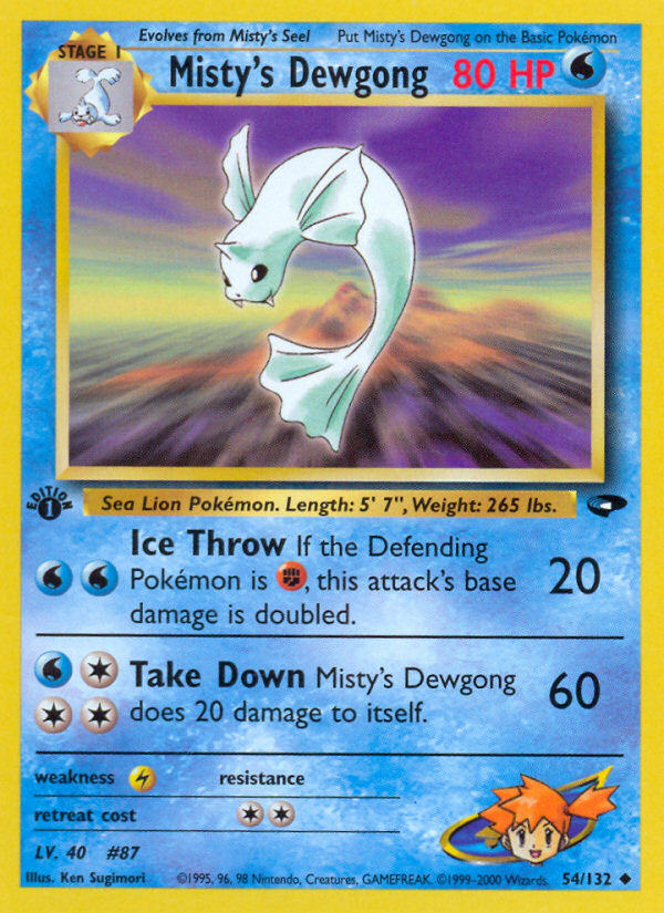 Misty's Dewgong 1st ed. 54/132