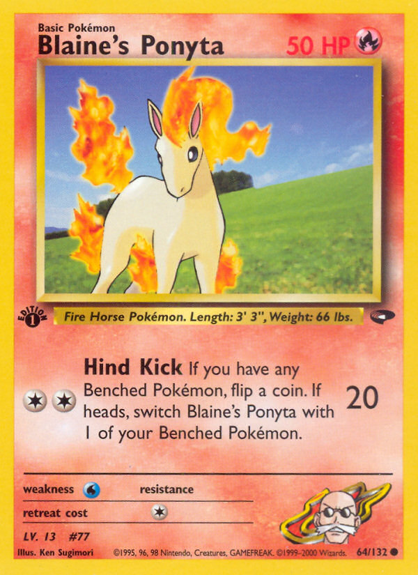 Blaine's Ponyta 1st ed. 64/132