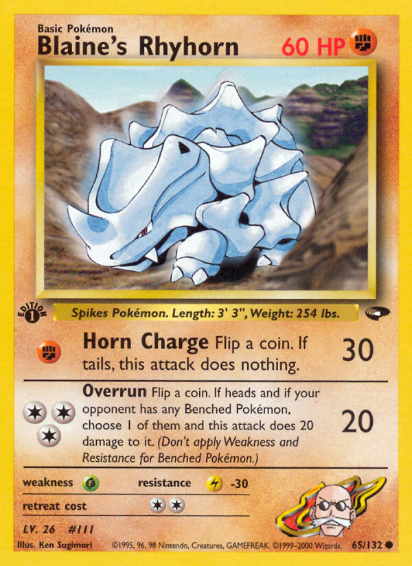 Blaine's Rhyhorn 1st ed. 65/132