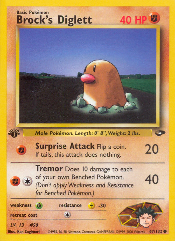 Brock's Diglett 1st ed. 67/132