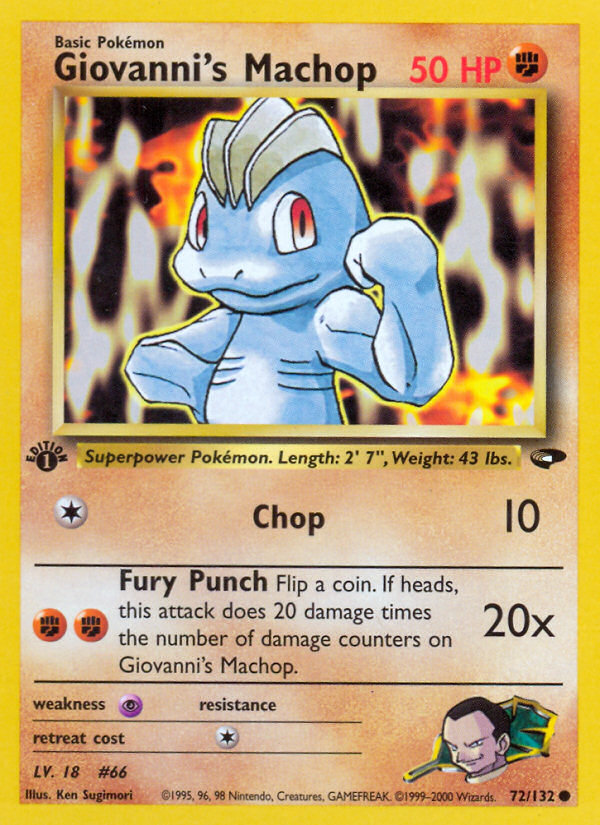 Giovanni's Machop 1st ed. 72/132