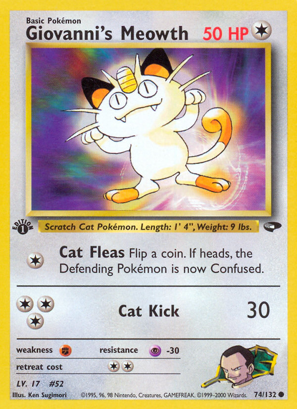 Giovanni's Meowth 1st ed. 74/132