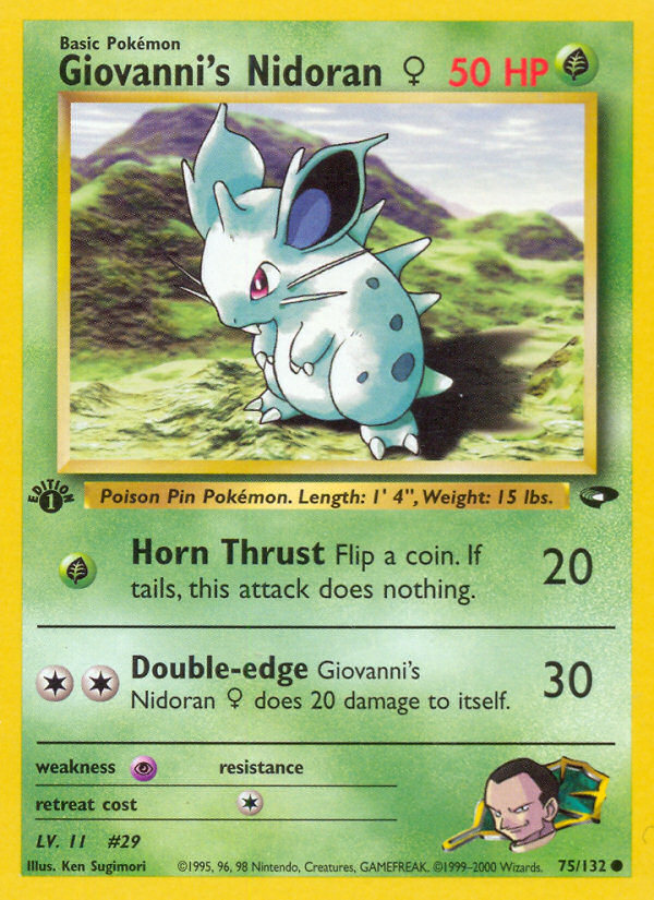 Giovanni's Nidoran? 1st ed. 75/132