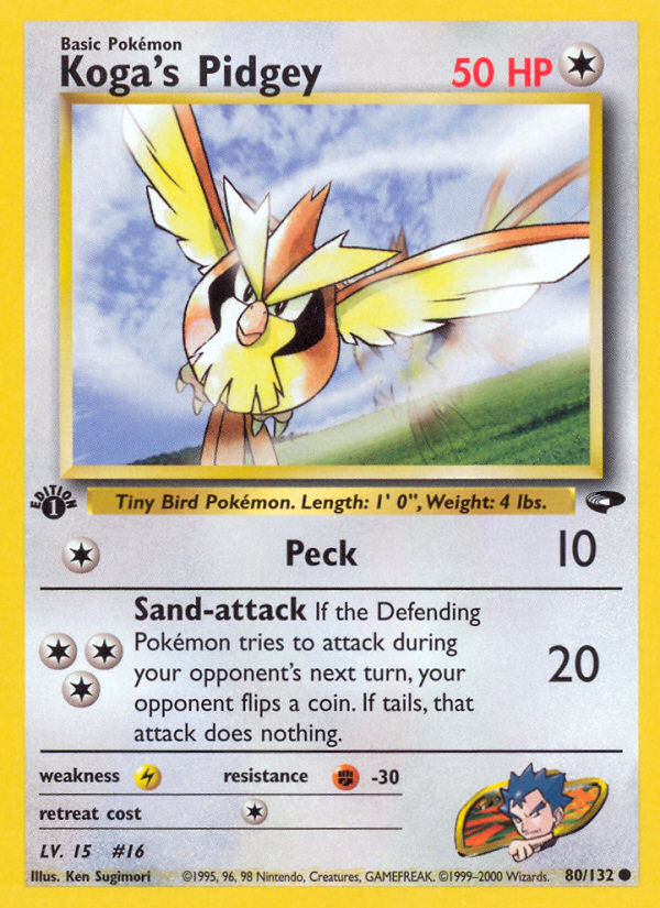 Koga's Pidgey 1st ed. 80/132