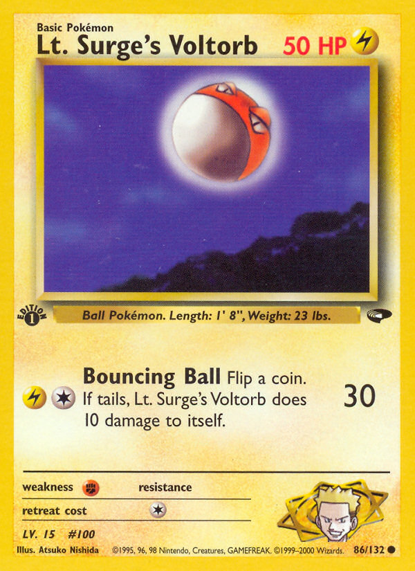 Lt. Surge's Voltorb 1st ed. 86/132