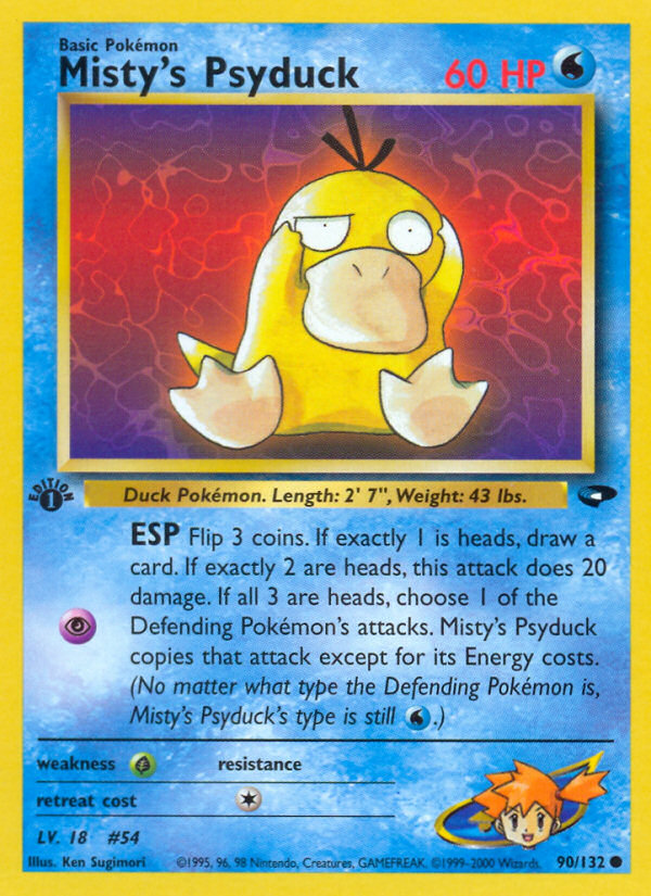 Misty's Psyduck 1st ed. 90/132